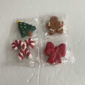 Christmas ceramics magnets Set of 4